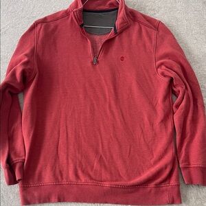 Izod Men's Red Zip-Up Sweater